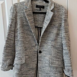 rag & bone Black and White Textured Blazer